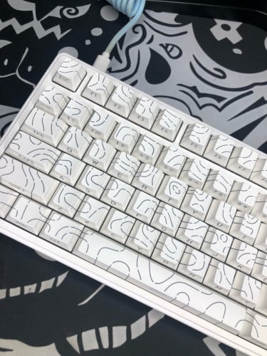 White contour keycaps