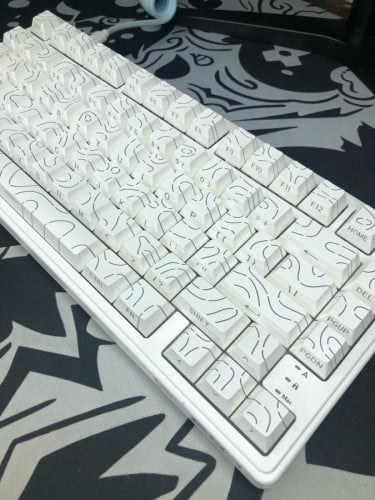 White contour keycaps