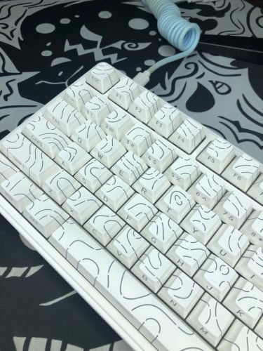 White contour keycaps