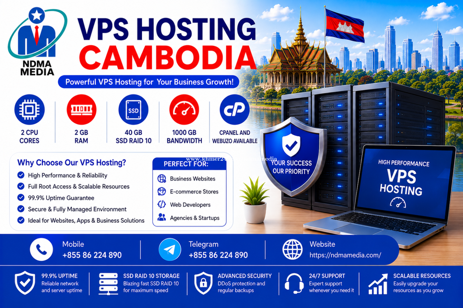 VPS Hosting Services in Cambodia