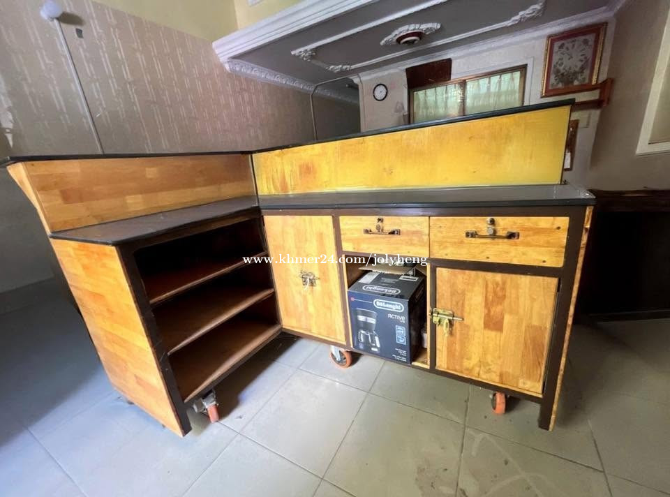 លក់ប្រញាប់ «ទូកាហ្វេបែប Mini Bar» ទំហំធំ 1.8m x 1.4m