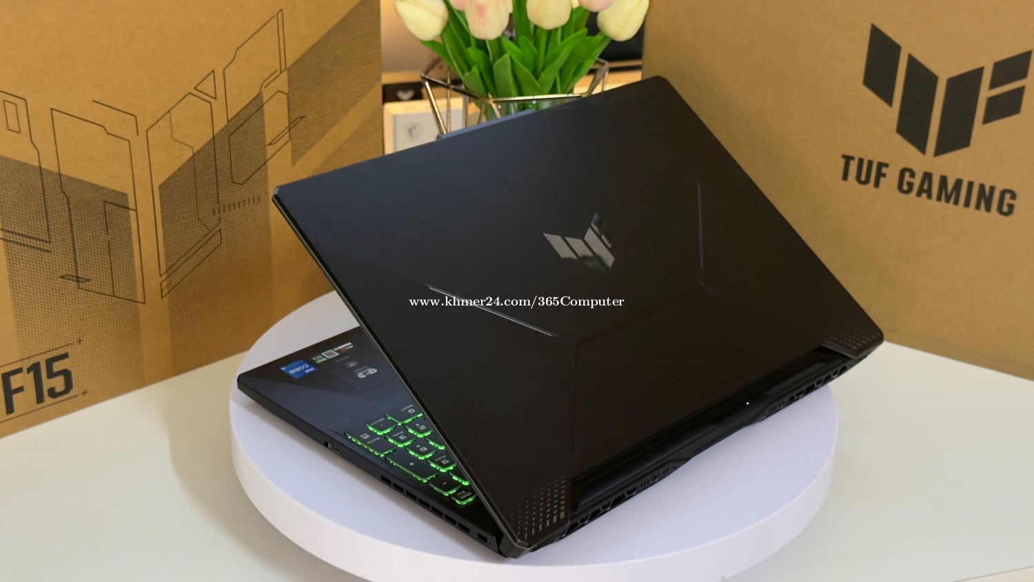 Gaming 1ទឹកស្អាតដូចថ្មី ✔️មាន Box 📦 1Set✔️❤️🔥Asus Tuf F15 FX506H 💜