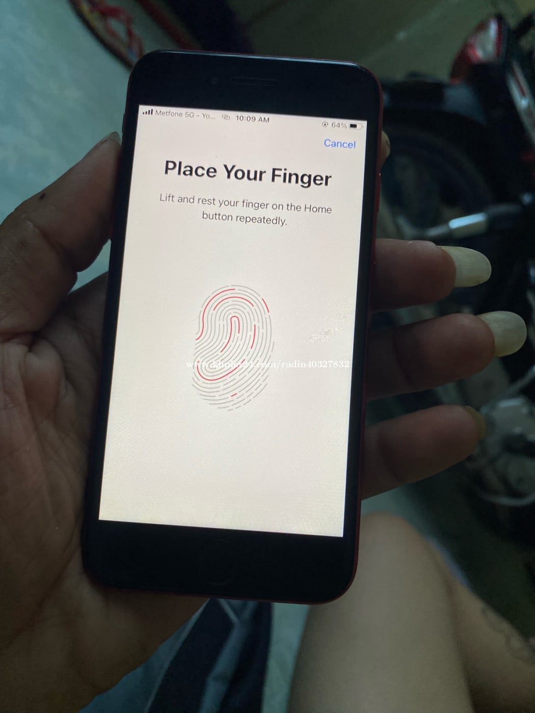 iPhone 8G 64G សានុំសុីនស្អាតពណ៍ក្រហមមានហុងស៊ុយ