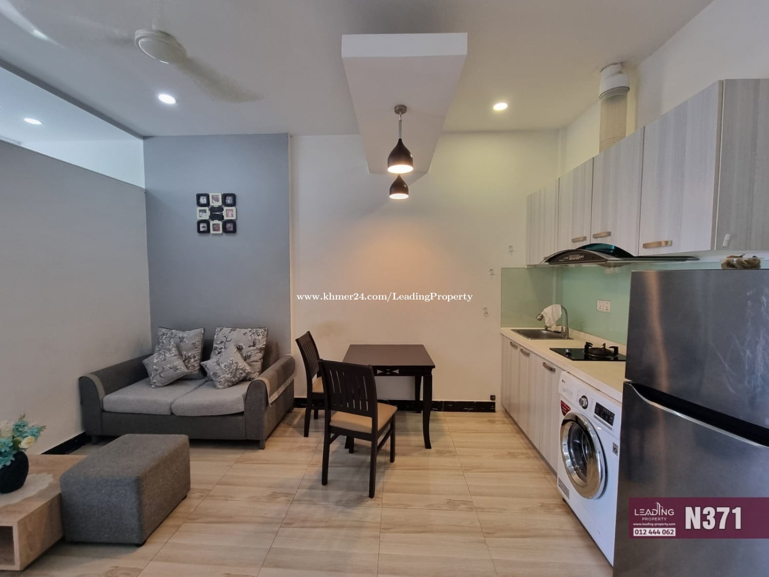 N371 | Nice Western Apartment 1 Bed Unit For Rent Near Boeng Trabek Market