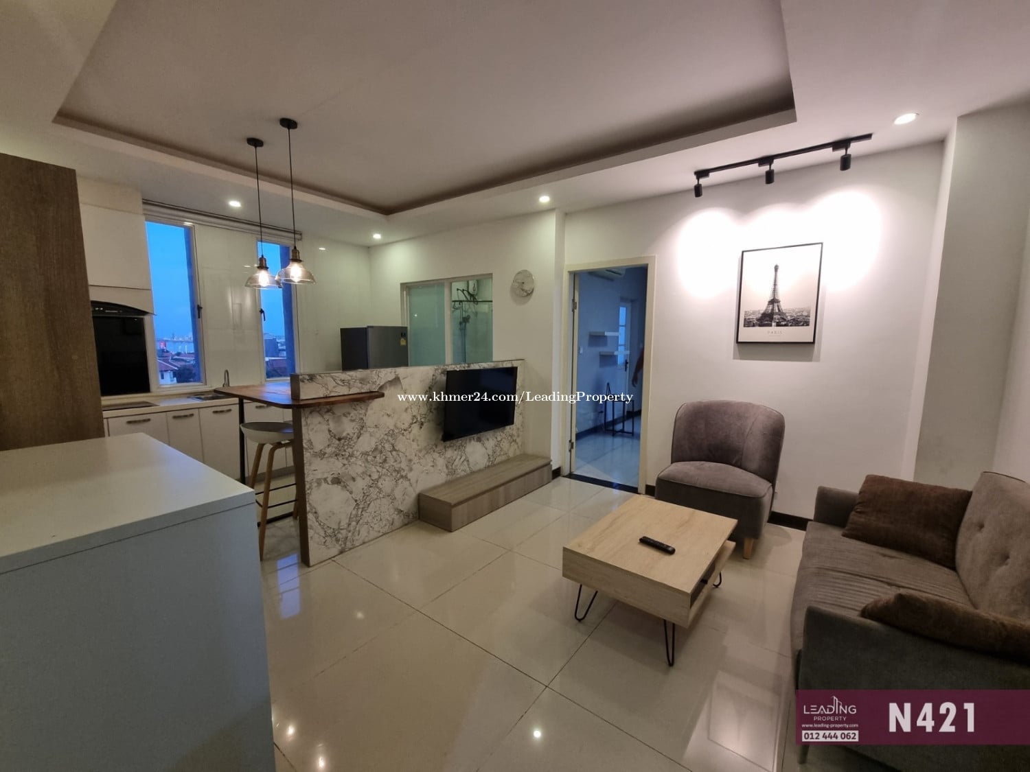 N421 | Rooftop Pool and Gym Serviced Apartment 1 Bedroom For Rent Near Exchange Sq