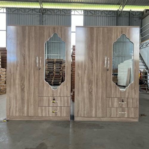 ទូសម្លៀកបំពាក់ឈើ មានបីពណ៍ ឈើ ក្រហម ស (បោះដុំលក់រាយ)