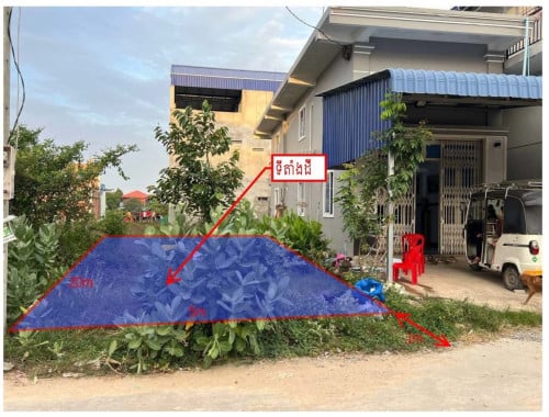 ដីពេញខ្នាត 5x20m ក្បែររោងចក្រ និងផ្ទះជួល