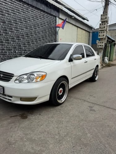 តោះក្ដៅៗ Corolla 2003 LE ពណ៍ស ក្នុងលឿង 2AT
