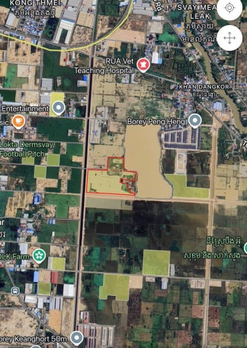 ដីសម្រាប់លក់/Land for Sale  ទីតាំងស្ថិតនៅសង្កាត់ព្រៃស ខណ្ឌដង្កោ