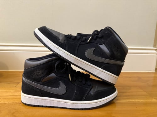 ✅ORIGINAL 100% Air Jordan 1 Mid Black Anthracite Size 45