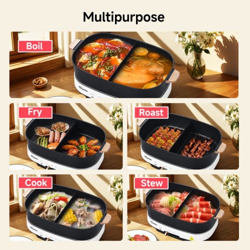 ๐๐ฒ๐ฅ๐ฅ Steamboat & Multi Cooker, Hot pot 4.5L with YuanYang Pot
