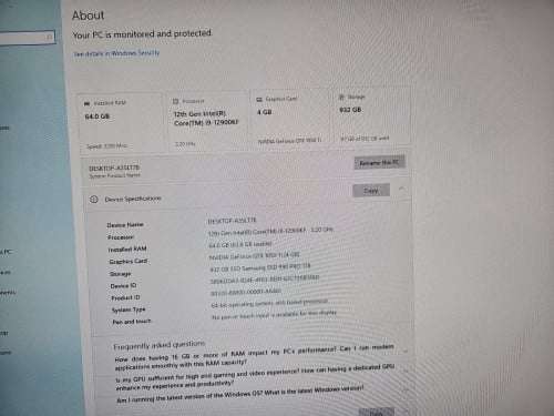 Asus Core i9 12th 3.20Ghz