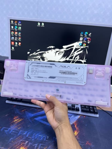 AULA F98 Pro មួយទឹកនៅថ្មី 99% (តម្លៃ 45$✅) ចរចារនៅភ្នំពេញអាចមកយកផ្ទាល់ ឬដាក់ Grab