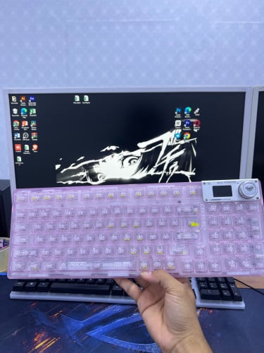 AULA F98 Pro មួយទឹកនៅថ្មី 99% (តម្លៃ 45$✅) ចរចារនៅភ្នំពេញអាចមកយកផ្ទាល់ ឬដាក់ Grab