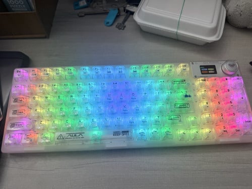 AULU keyboard bluetube light RGB