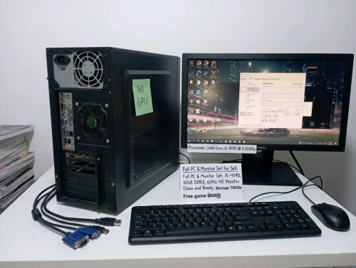 Dell Core i5-4590 Desktop Set | 10GB RAM | 750GB HDD | Monitor Included