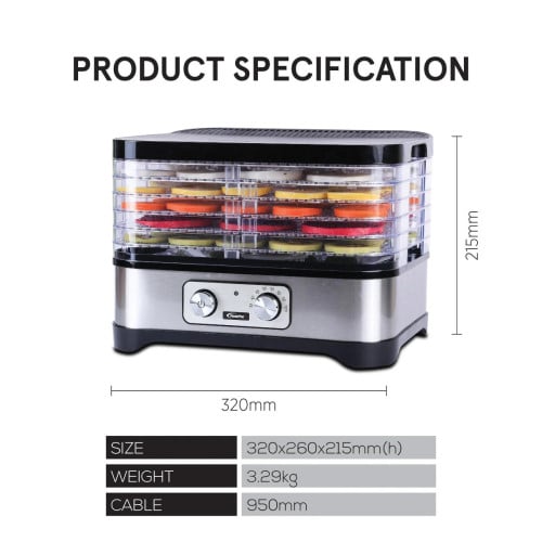 Food Dehydrator, Electric Food Dryer Machine for Home Commercial Multi Tier