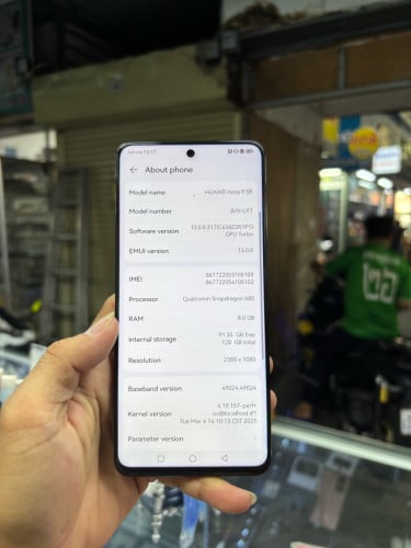 Huawei Nova9SE 128G Ram8G Sim2 Global ម៉ាសុីនសានុំស្រុីន
