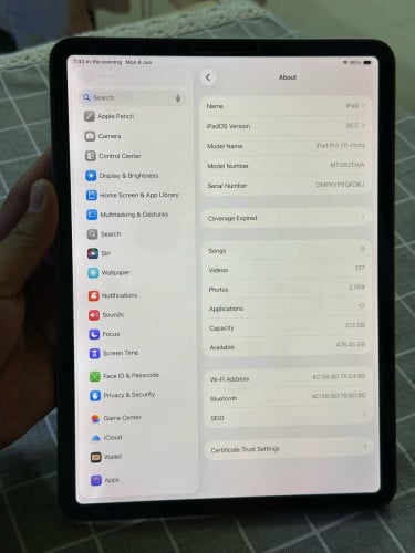 IPad Pro 2018 512G WiFi only