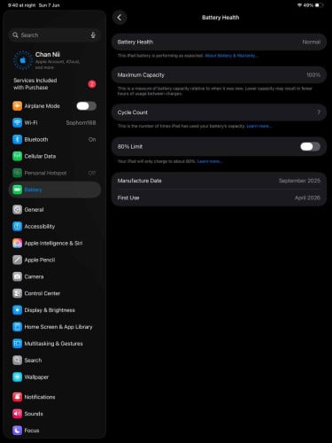iPad Pro M5 13inch 256G (Sim+Wifi) 99%