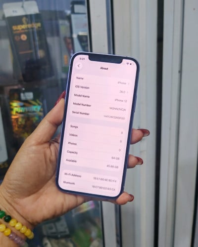 iPhone 12/64GB/CAថ្ម97%តួរស្អាតសុីនសានុំ