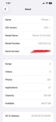 iPhone 12 Pro Max new 99%
