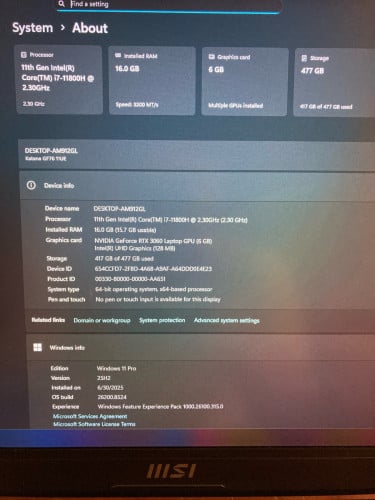 MSI Katana GF76 11UE