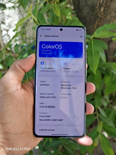 Oppo Reno10 8g/256g_Global(វៃដូរបាន)👉$195