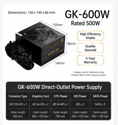 Power supply 500W