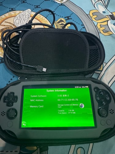 PSvita 128G full jailbreak ដំណើរការទាំងអស់ គ្រាន់រ៉ែ speaker free Case box and charger