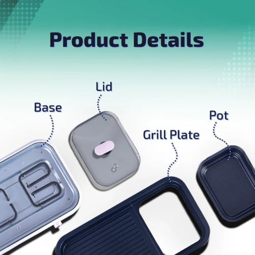 Steamboat with BBQ Grill, 2 in 1 Multi Cooker with Non-stick inner pot