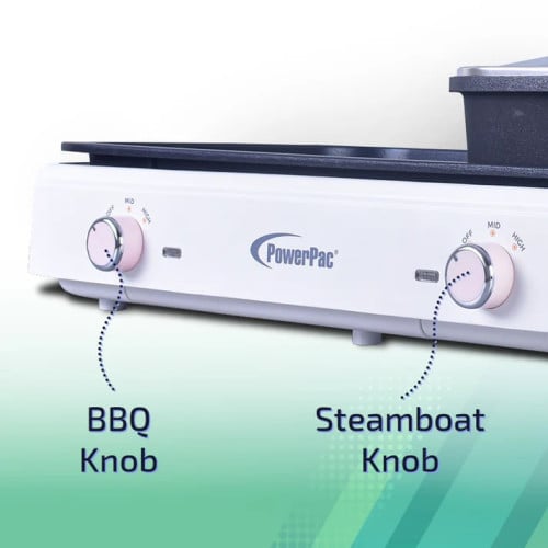 Steamboat with BBQ Grill, 2 in 1 Multi Cooker with Non-stick inner pot