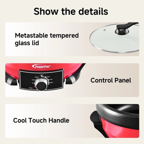 XXL Size 7L Steamboat & Multi Cooker, Hot Pot with Non-stick Inner Pot