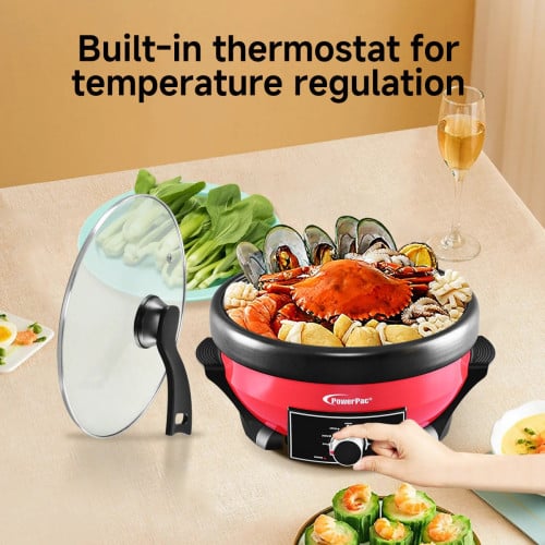 XXL Size 7L Steamboat & Multi Cooker, Hot Pot with Non-stick Inner Pot
