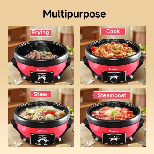 XXL Size 7L Steamboat & Multi Cooker, Hot Pot with Non-stick Inner Pot