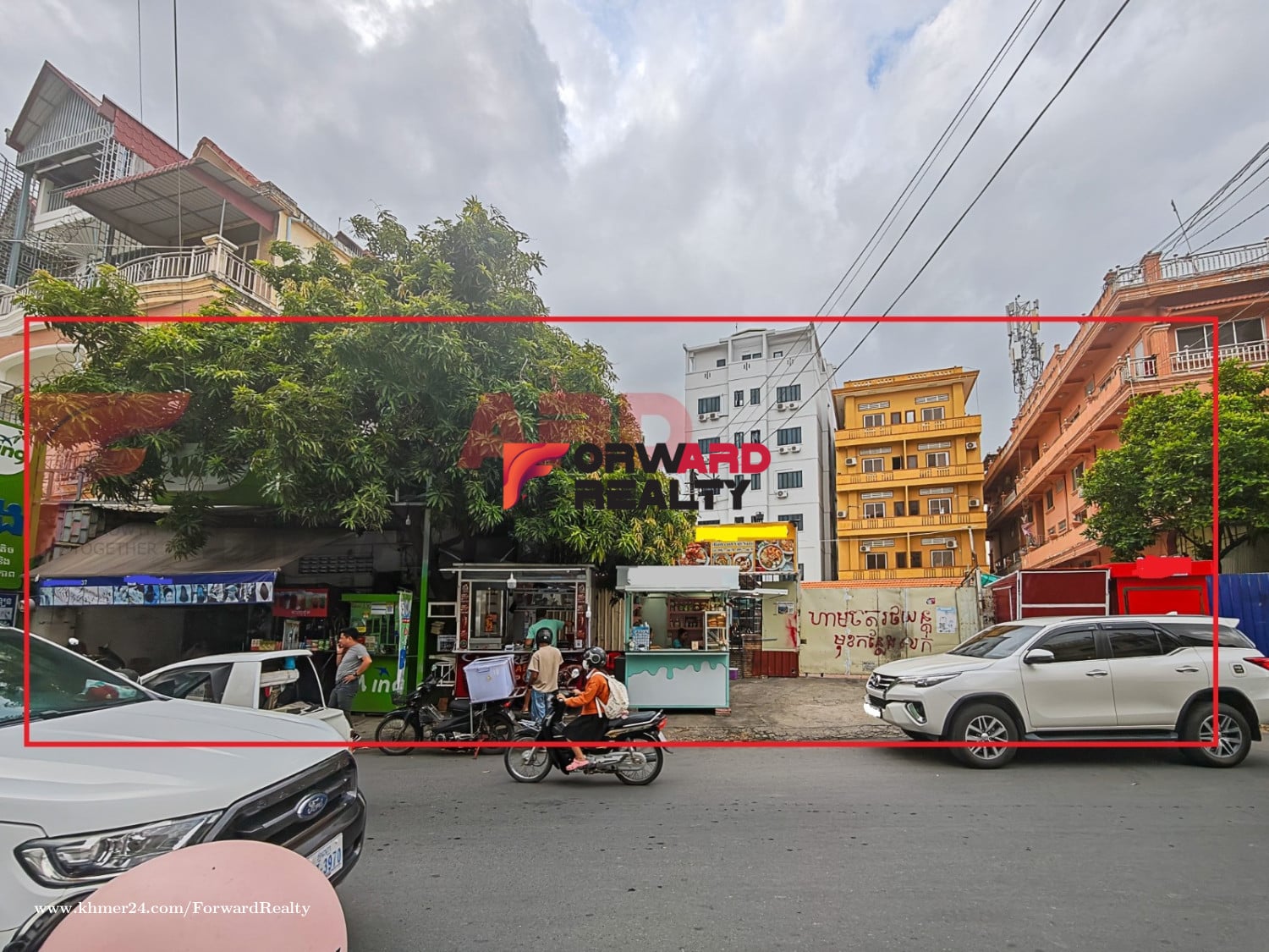 ដីលក់ សង្កាត់ផ្សារដើមថ្កូវ នៅលើផ្លូវធំ 488