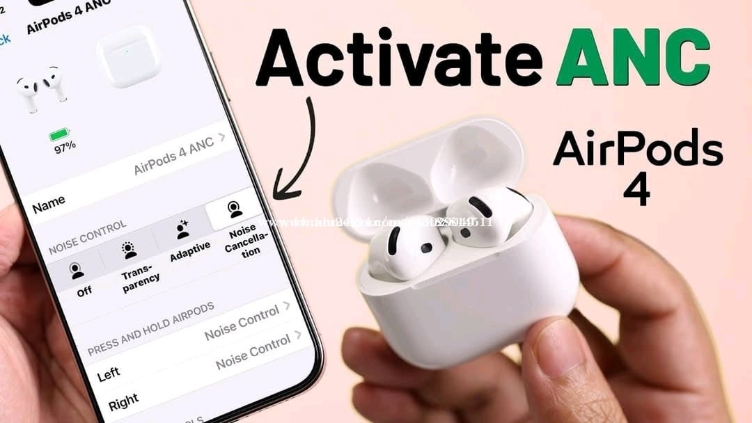 កាស Airpod 4 ANC ប្រភេទថ្មី