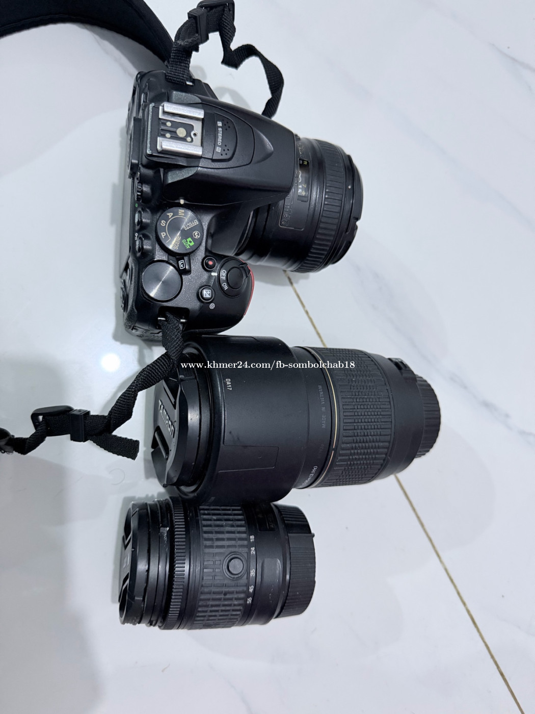 លក់ Camera Nikon 5500 ស្អាតដូចថ្មី មាន Len ៣ គ្រាប់ និង memory 32G និងថ្ម២គ្រាប់