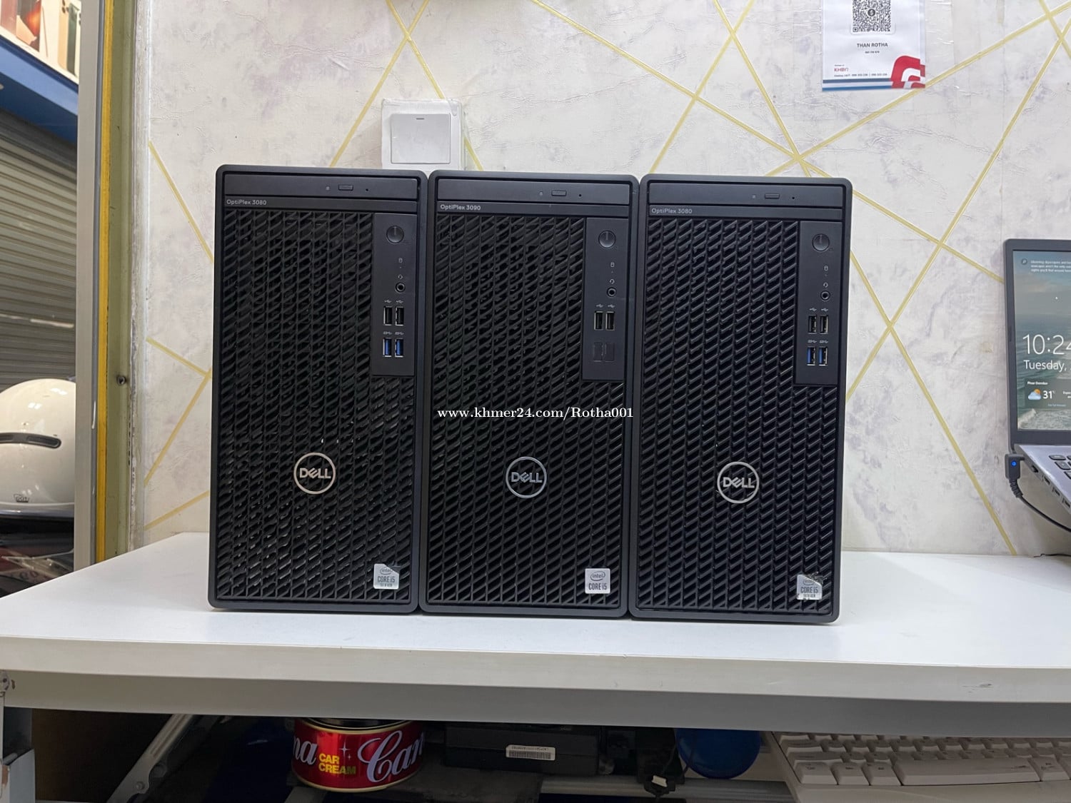 Dell OptiPlex 3080 (i5-10th)ជំនាន់ទី10 មួយទឹកស្អាត