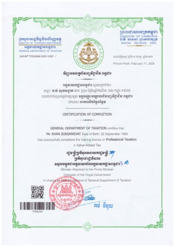 អ្នកជាប់ពន្ធតូច - ទទួលបំពេញកាតព្វកិច្ចសារពើពន្ធ ក្នុងនាមជាអ្នកតំណាងស្របច្បាប់