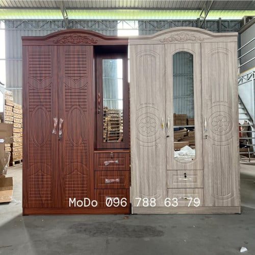 ទូខោអាវឈើ 120 x 50 x 210cm(កម្មង់ភ្លាមដឹកភ្លាម)