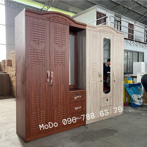 ទូខោអាវឈើ 120 x 50 x 210cm(កម្មង់ភ្លាមដឹកភ្លាម)