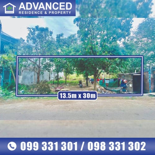 ដី (13.5ម x 30ម) នៅព្រែកថ្មី(ព្រែកឯង) ជិតវត្តគល់ទទឹង ក្នុងខណ្ឌច្បារអំពៅ ត្រូវការលក់បន្ទាន់ខ្លាំង