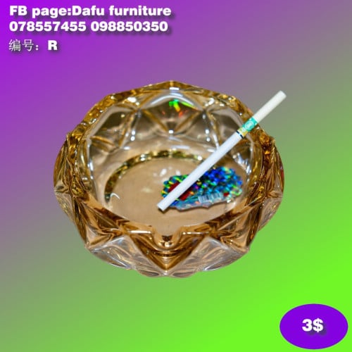 ចានទ្រកម្ទេចបារី Cigarette Ashtray 烟灰缸