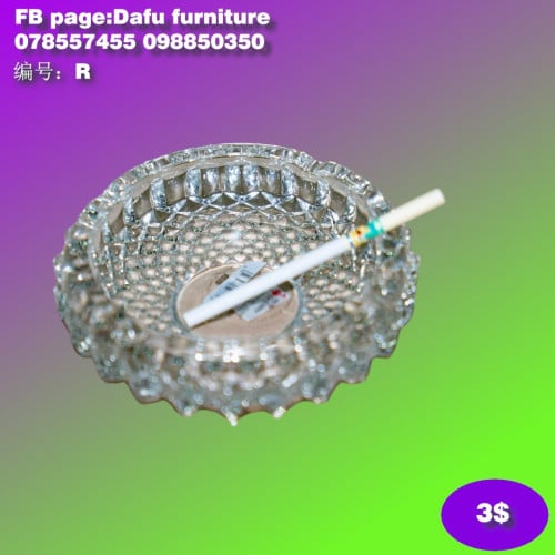 ចានទ្រកម្ទេចបារី Cigarette Ashtray 烟灰缸
