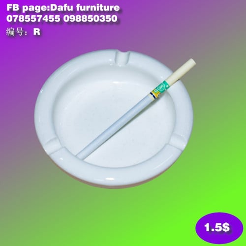 ចានទ្រកម្ទេចបារី Cigarette Ashtray 烟灰缸