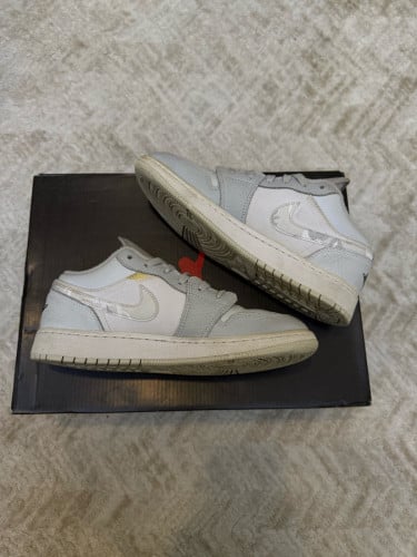โ
ORIGINAL Air Jordan 1 Low White Camo (GS) Size 39