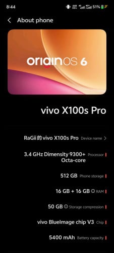 លក់Vivo​ X100s​ pro 367$