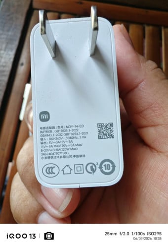 ឆ្នាំងសាក Xiaomi 120w Original