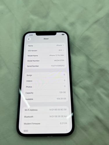 12Pro Max 128GB ZP/A សានុំសុីន